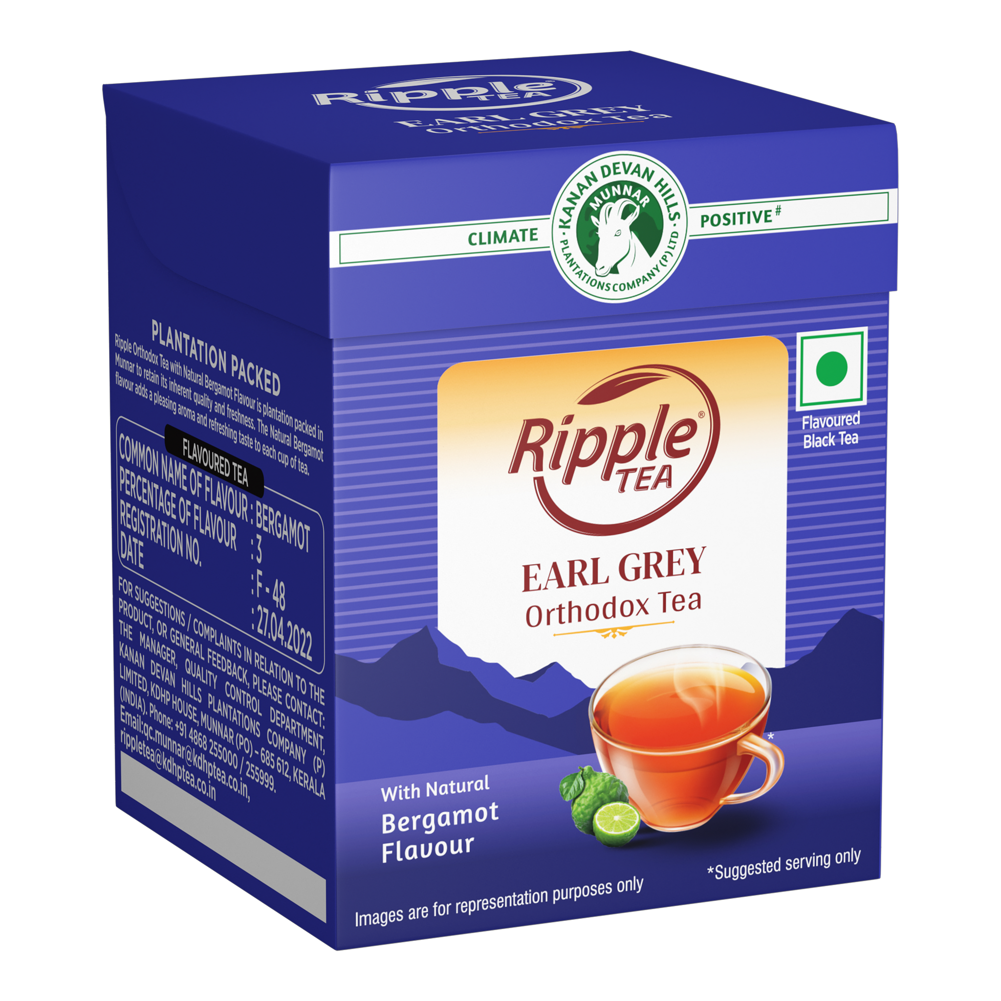 Earl Grey Black Orthodox Tea with Natural Bergamot flavour   - 100  g