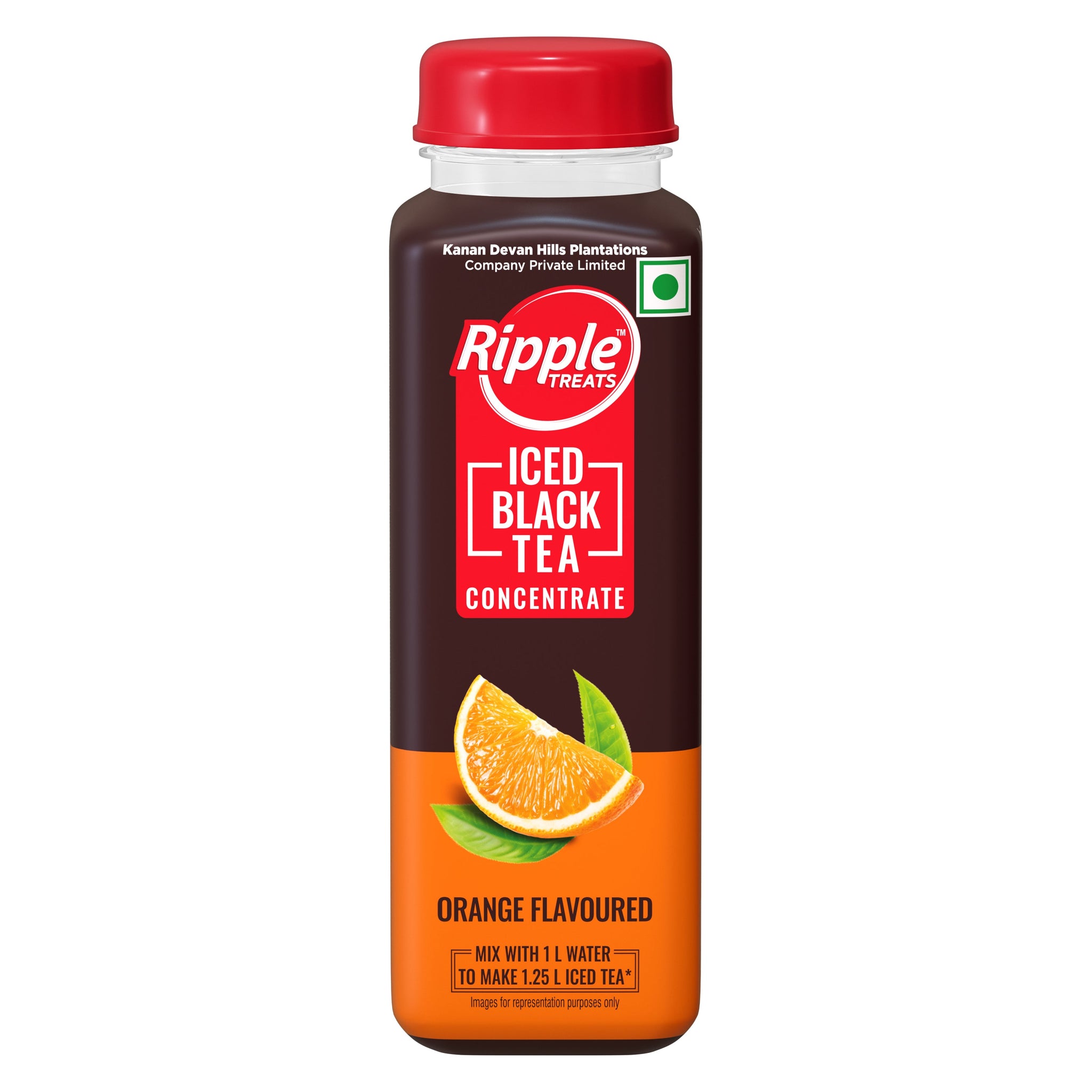 Ripel Tea Ripple Treats - Iced Black Tea Concentrate Orange Flavoured - 250 ml