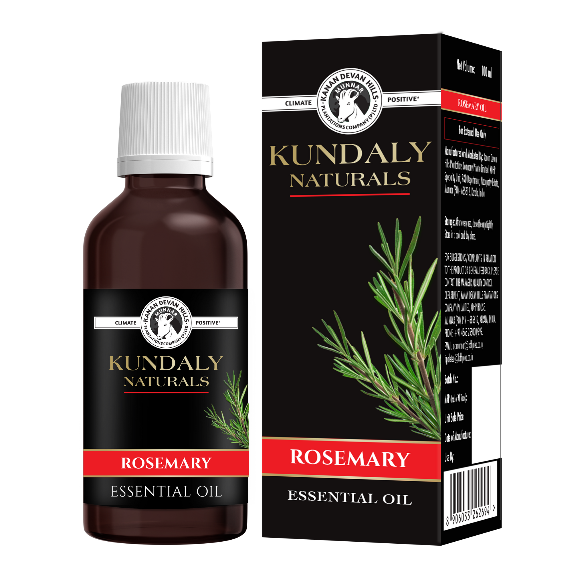 Kundaly Naturals Rosemary Oil - 100 ml