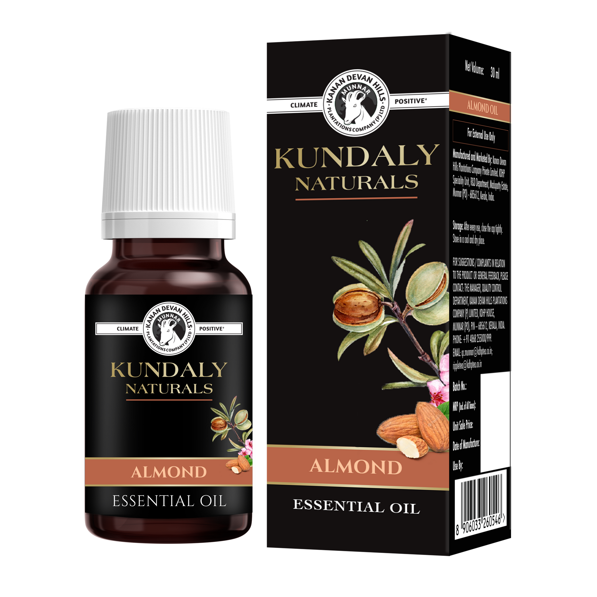 Kundaly Naturals Almond Oil - 30 ml