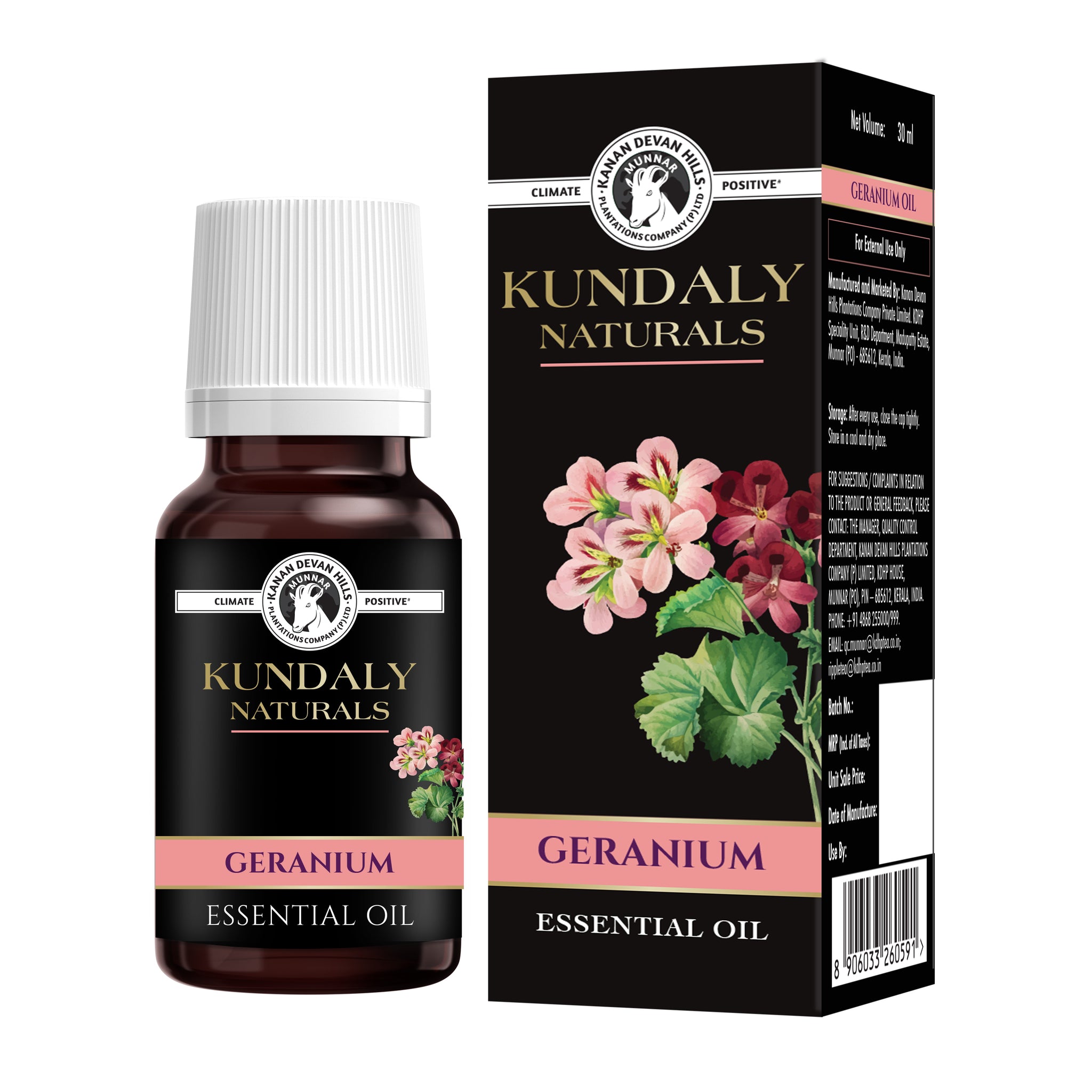 Kundaly Naturals Geranium Oil - 30 ml