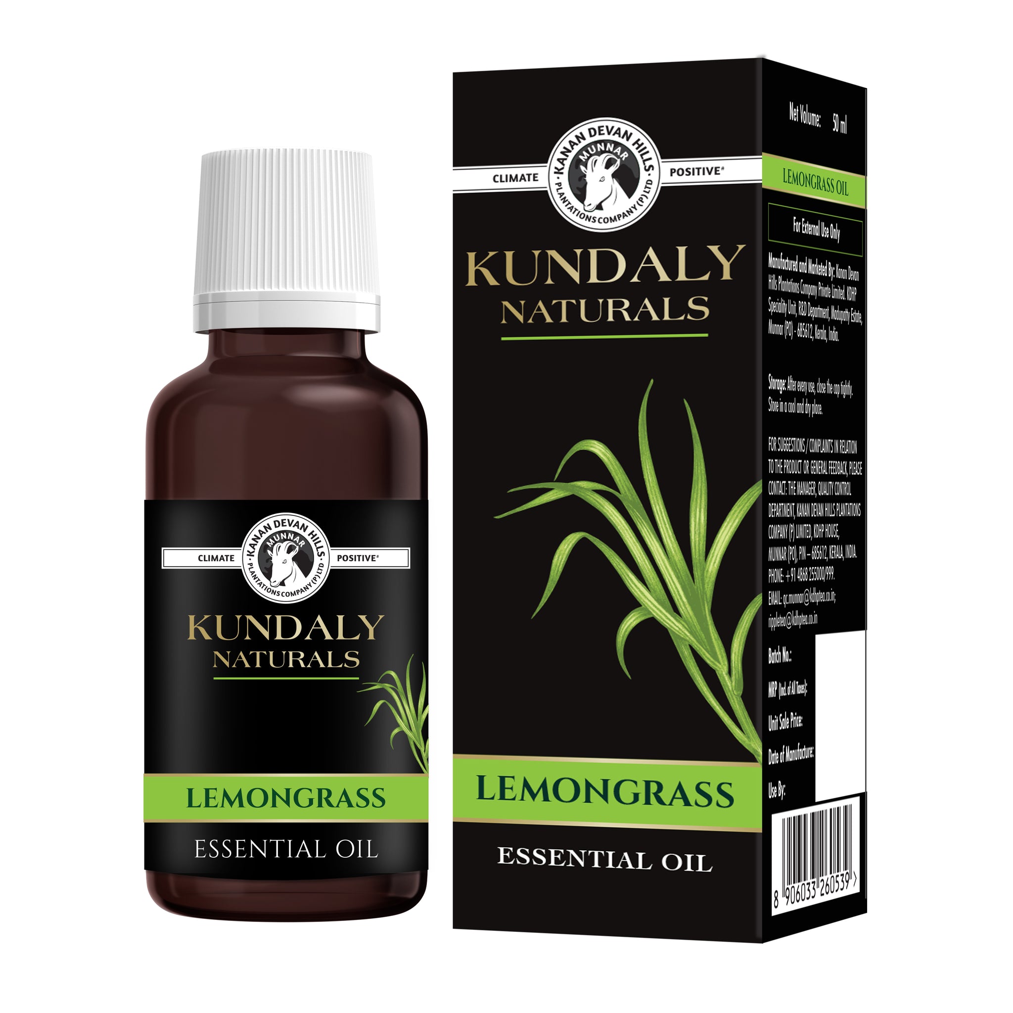 Kundaly Naturals Lemongrass Oil - 50 ml